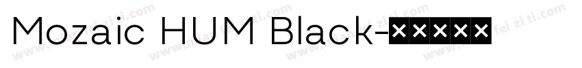Mozaic HUM Black字体转换